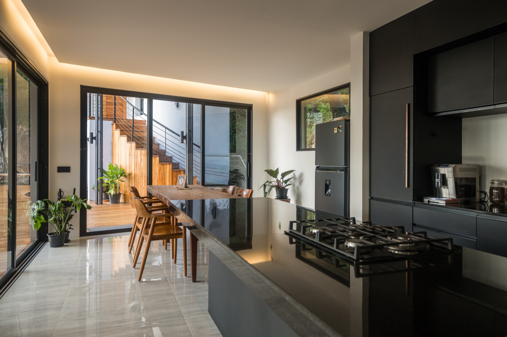 Kitchen and dining area